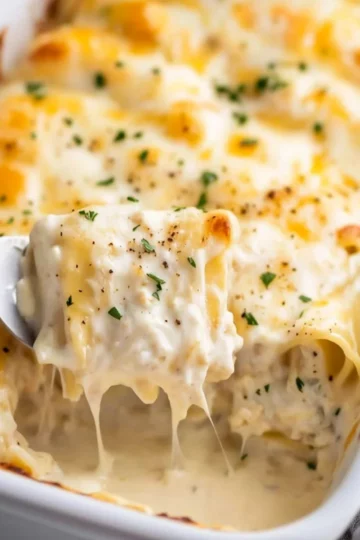 Chicken Alfredo Lasagna Roll Ups