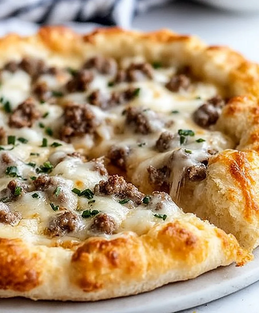 Biscuits & Sausage Gravy Breakfast Pizza