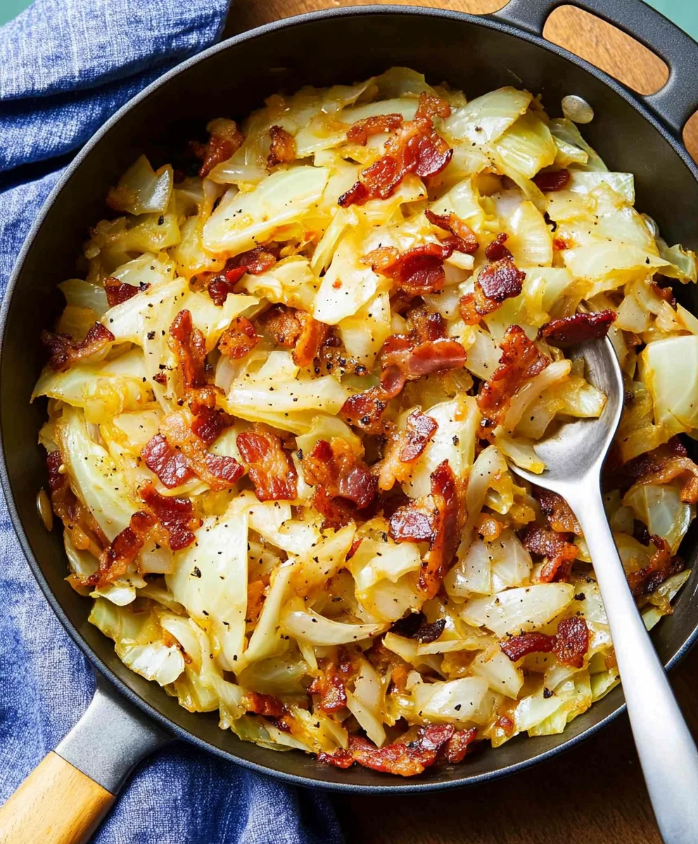 Fried Cabbage with Bacon & Onions