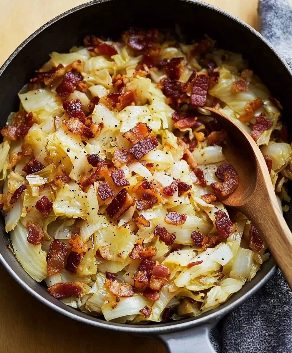 Fried Cabbage with Bacon & Onions