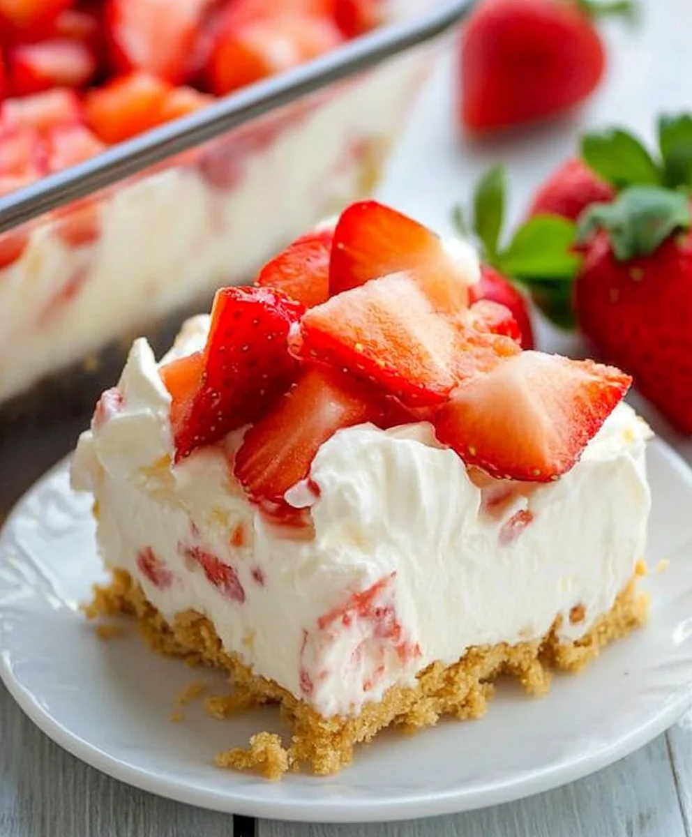 Strawberry Cheesecake Lush Dessert