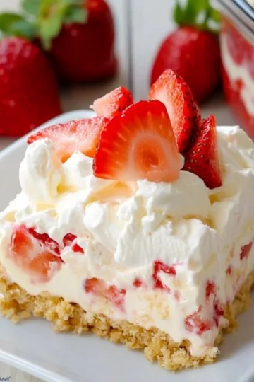 Strawberry Cheesecake Lush Dessert