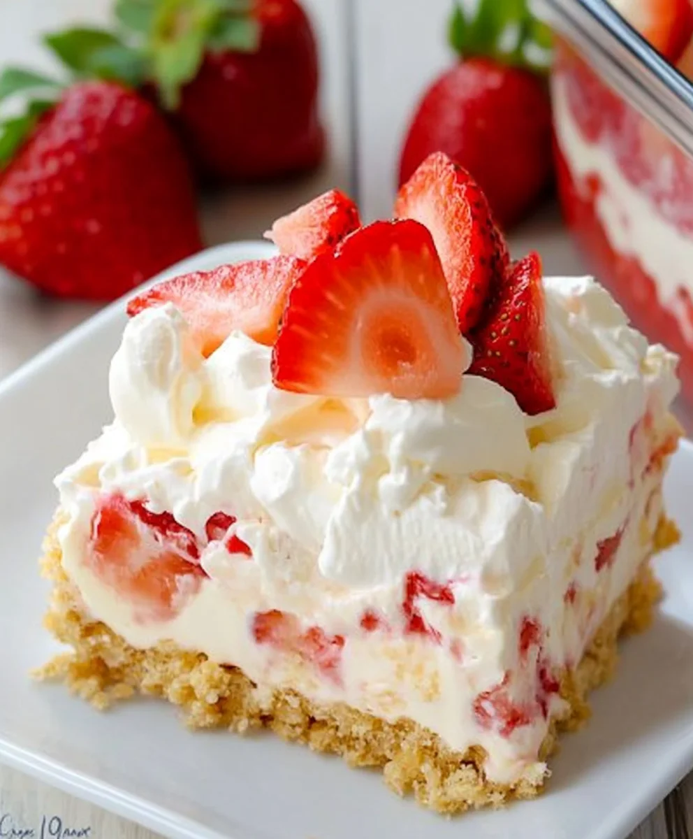 Strawberry Cheesecake Lush Dessert
