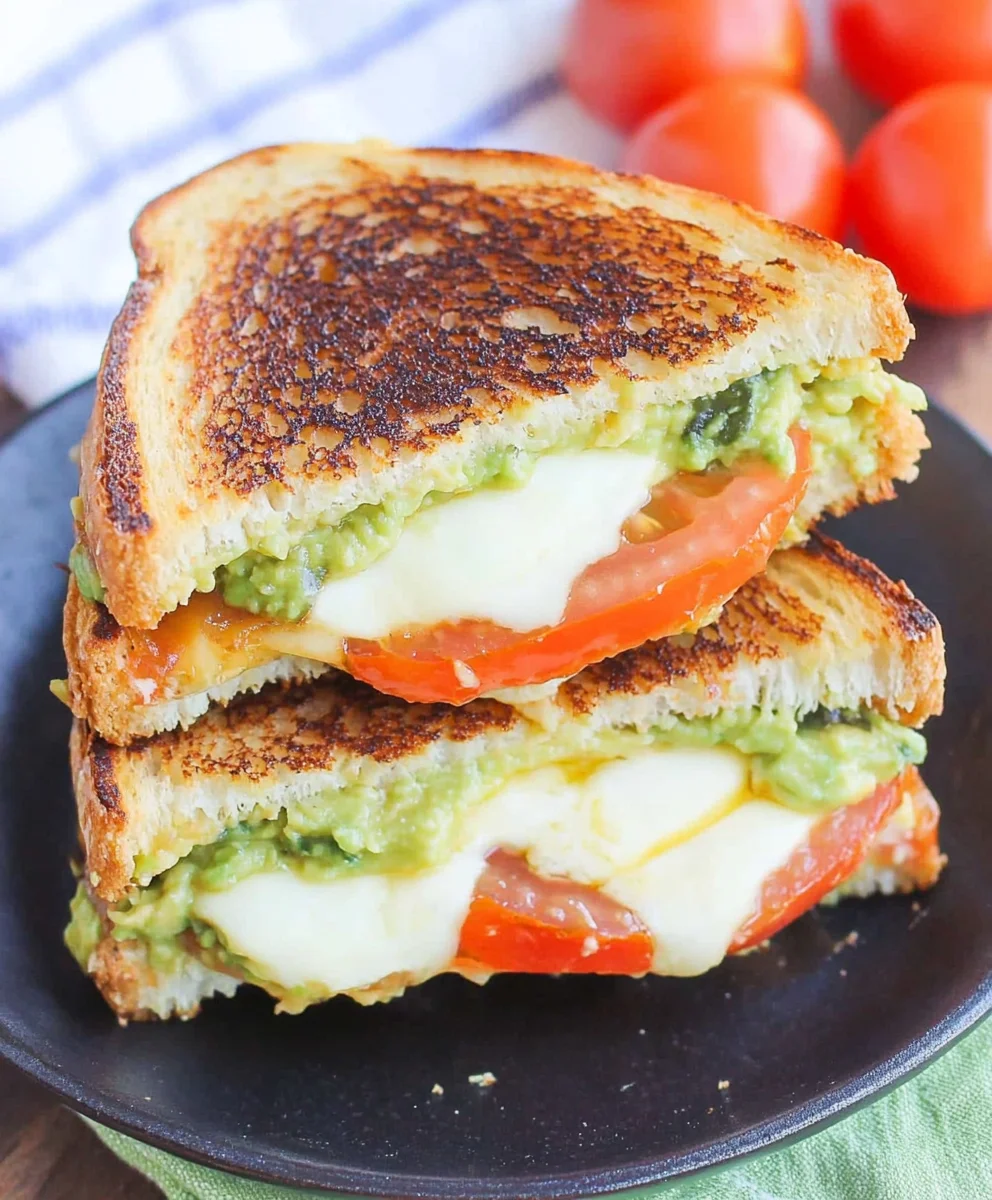 Tomato, Avocado and Mozzarella Grilled Cheese