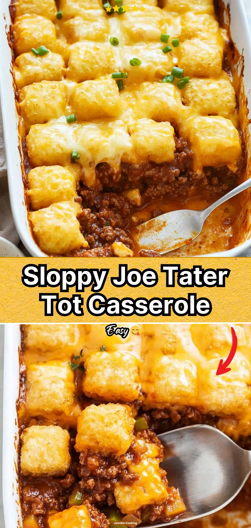 Sloppy Joe Tater Tot Casserole