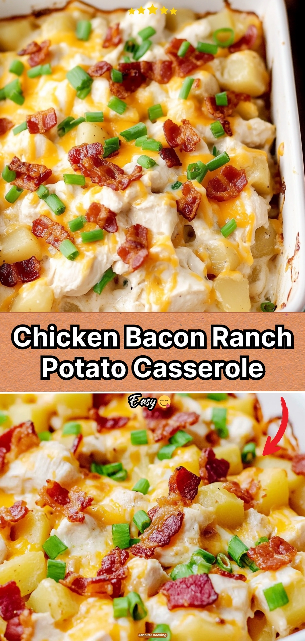 Chicken Bacon Ranch Potato Casserole