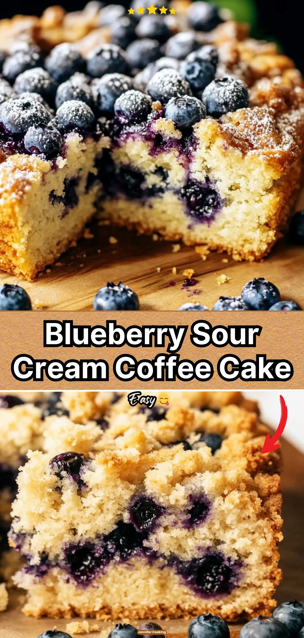 Blueberry Sour Cream Coffee Cake