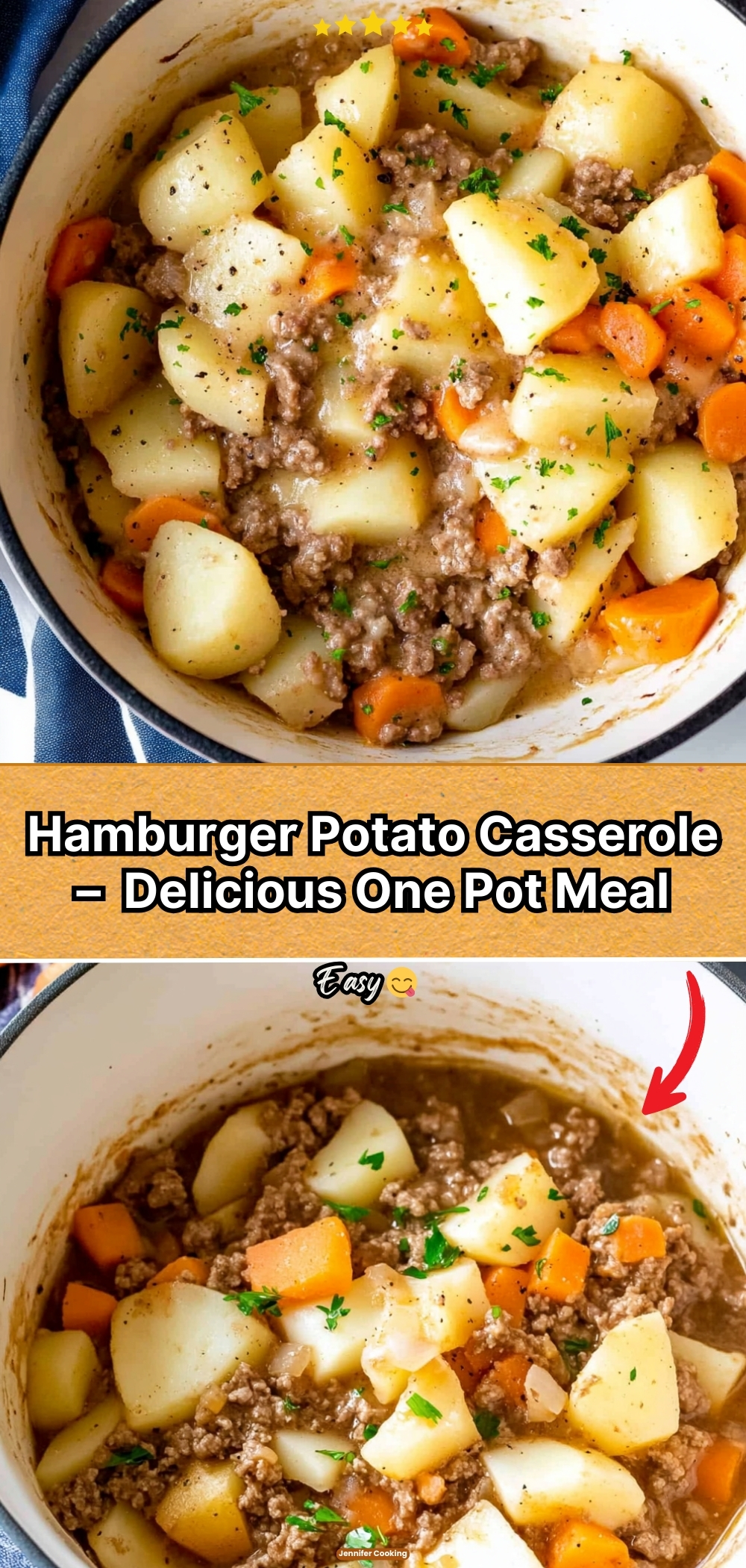 Hamburger Potato Casserole – Easy, Delicious One Pot Meal