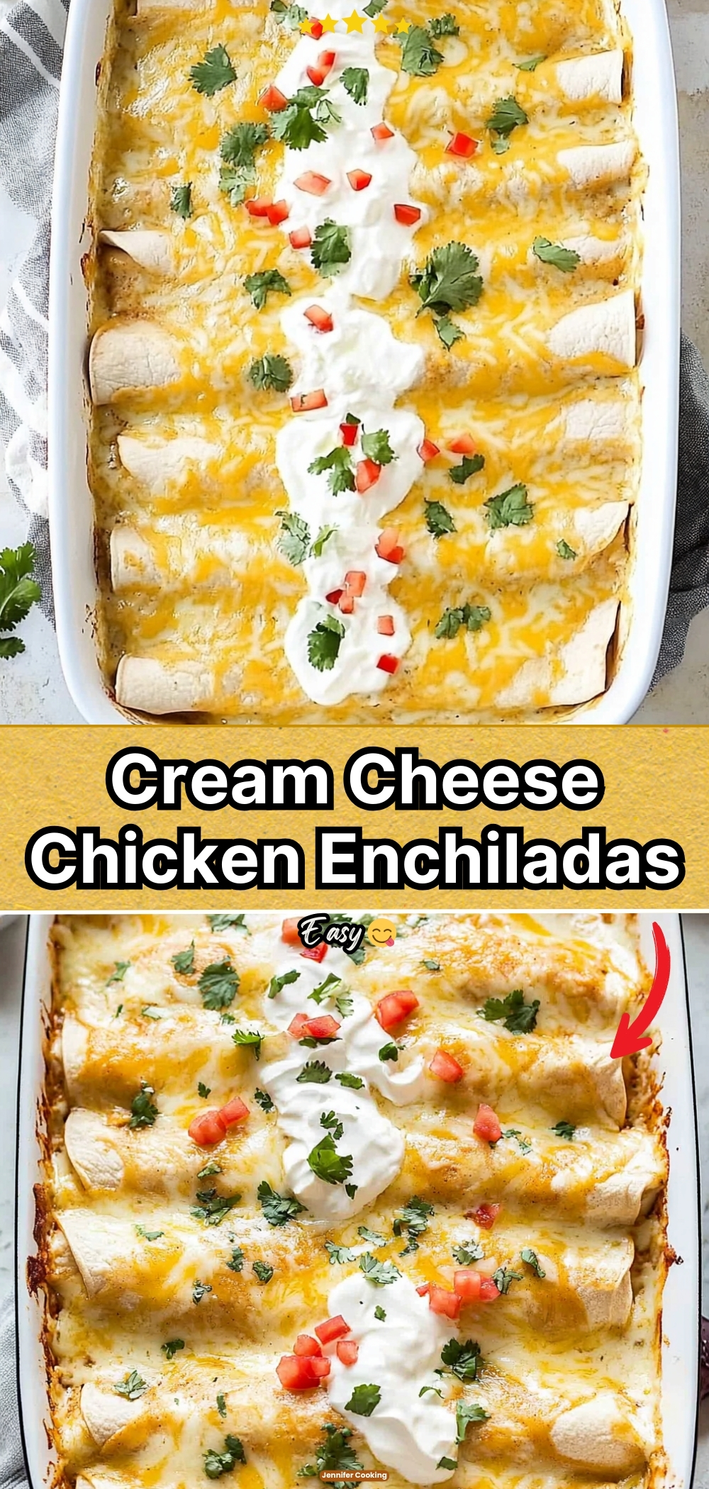 Cream Cheese Chicken Enchiladas