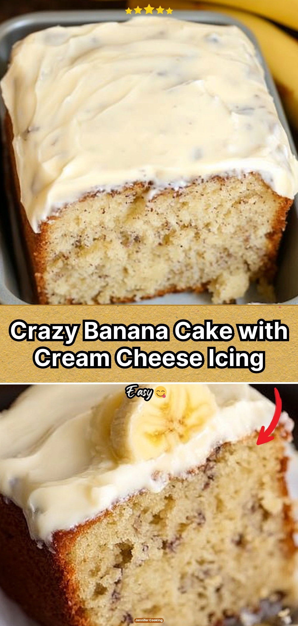 Crazy Banana Cake with Cream Cheese Icing