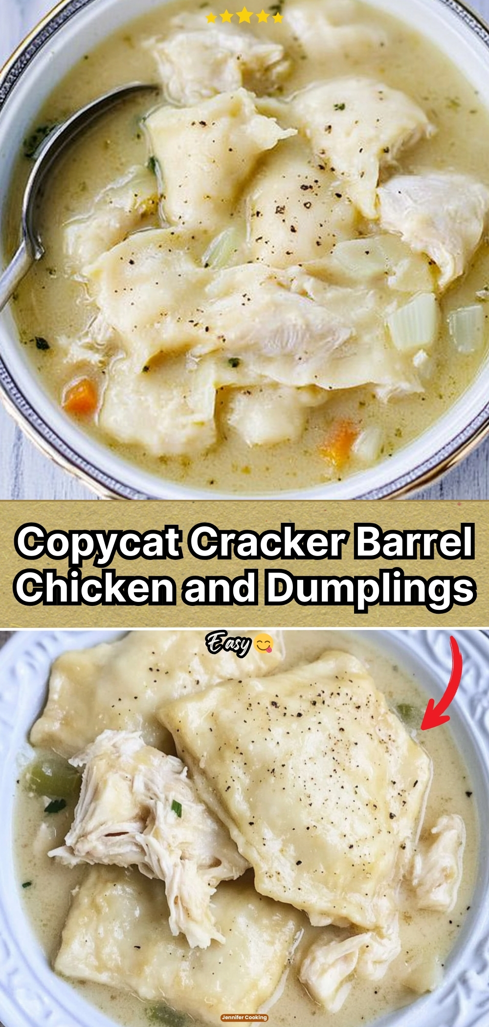 Copycat Cracker Barrel Chicken and Dumplings