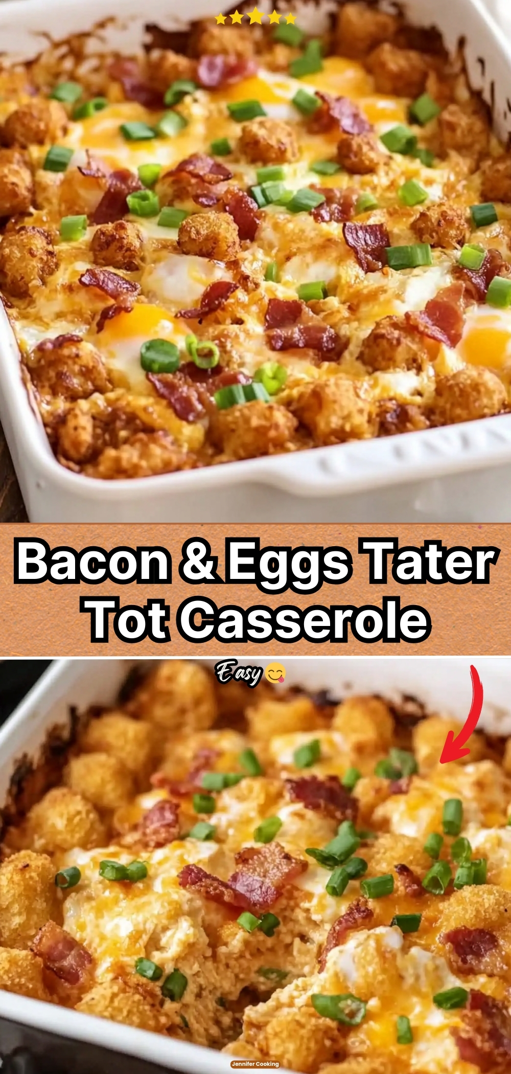 Bacon & Eggs Tater Tot Casserole