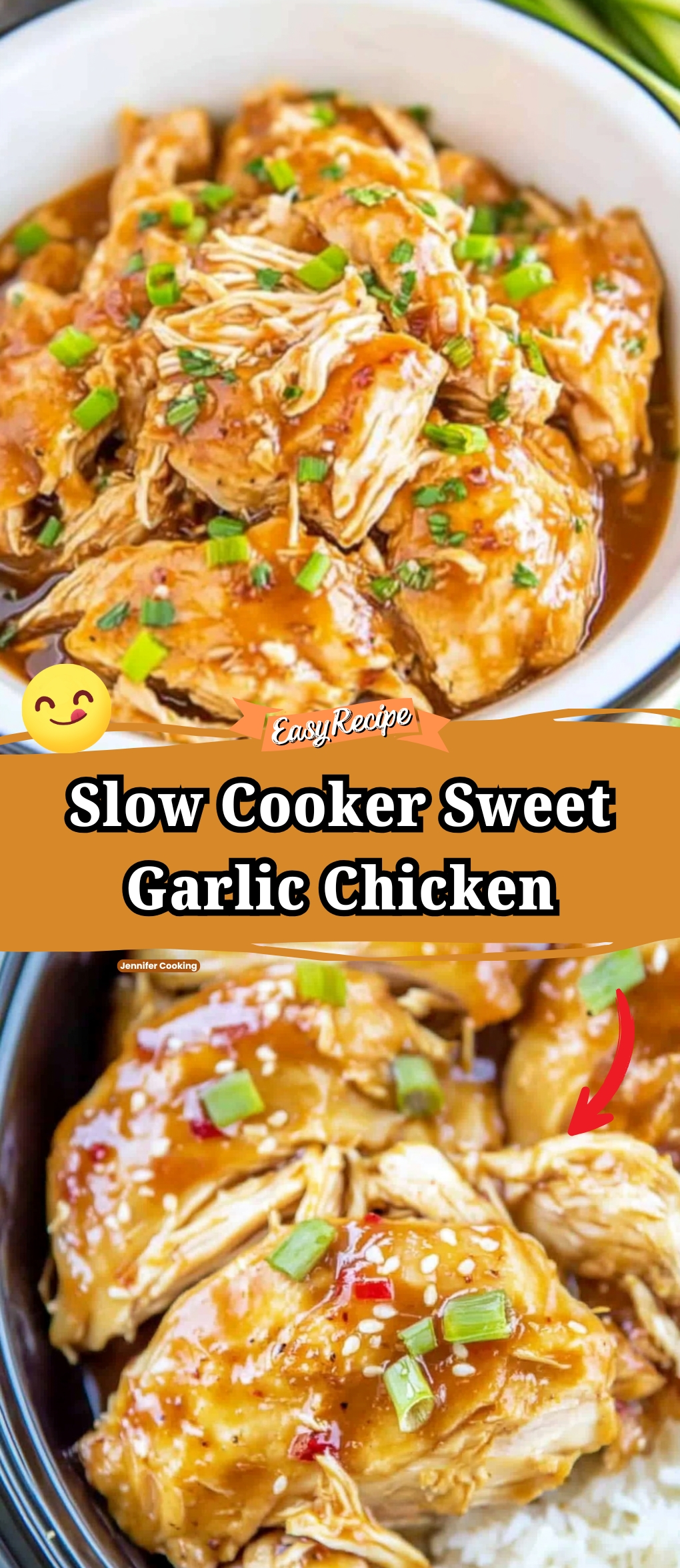 Slow Cooker Sweet Garlic Chicken