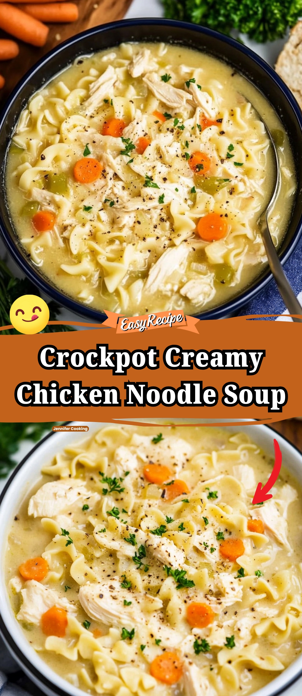 Crockpot Creamy Chicken Noodle Soup