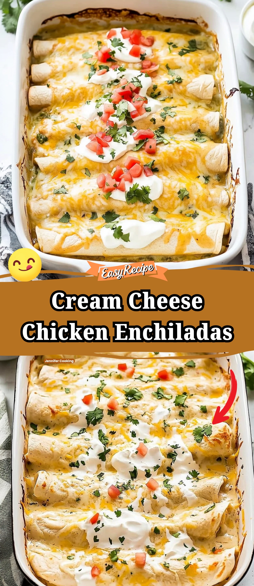 Cream Cheese Chicken Enchiladas