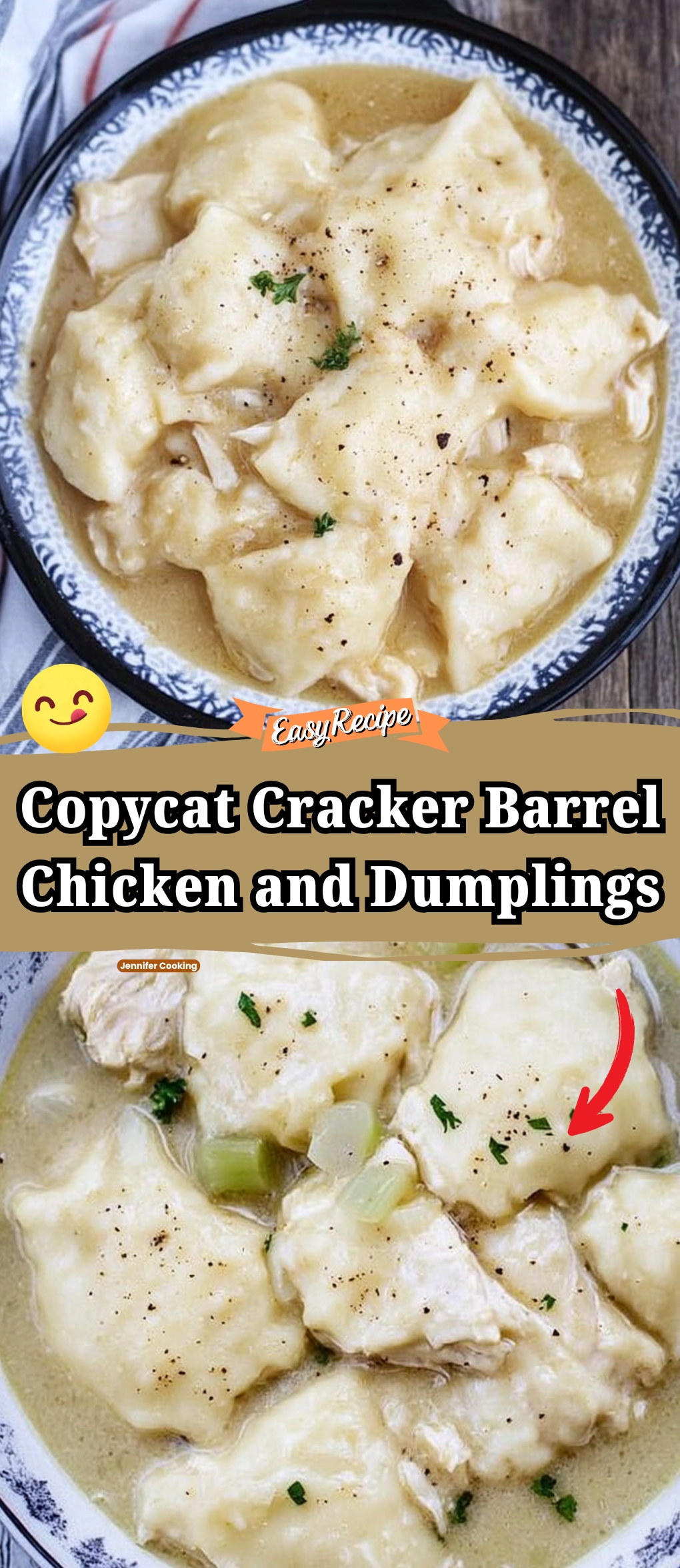 Copycat Cracker Barrel Chicken and Dumplings