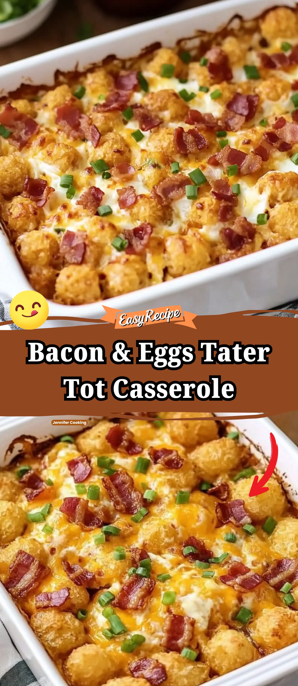 Bacon & Eggs Tater Tot Casserole