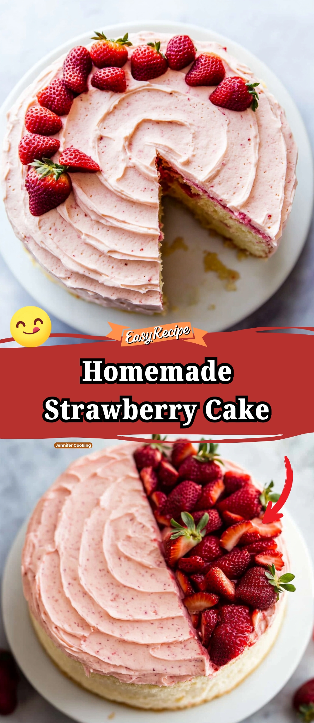 Homemade Strawberry Cake