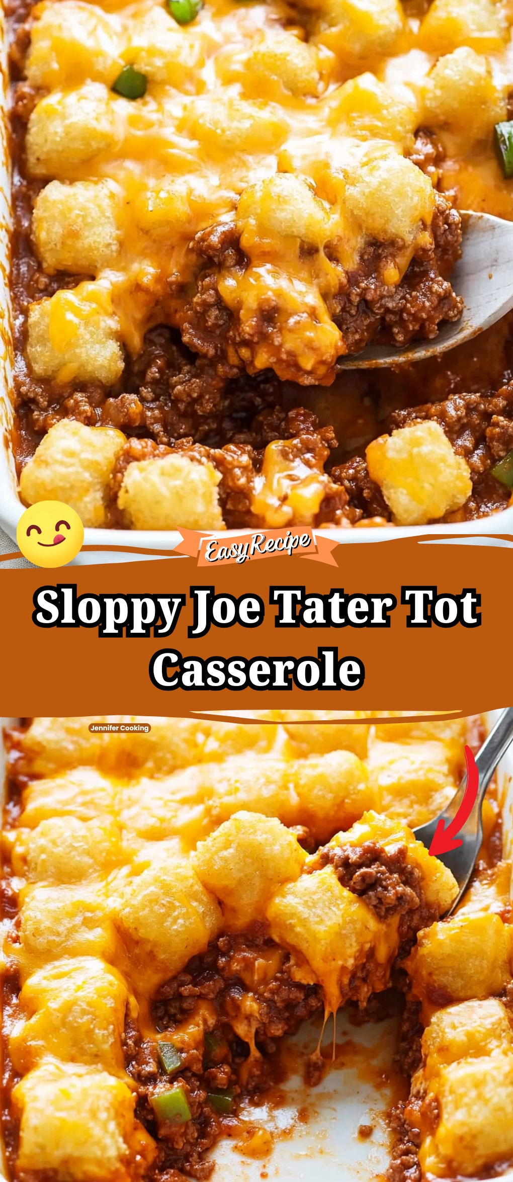 Sloppy Joe Tater Tot Casserole