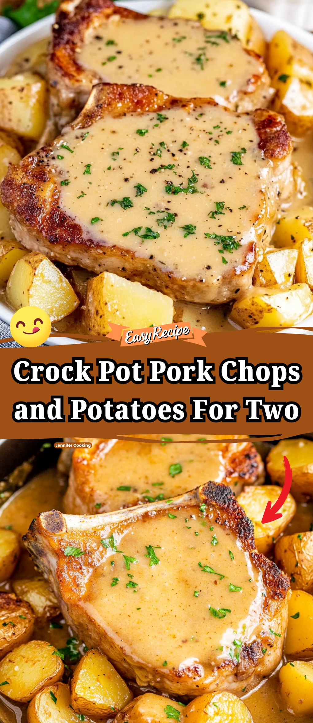 Crock Pot Pork Chops and Potatoes For Two
