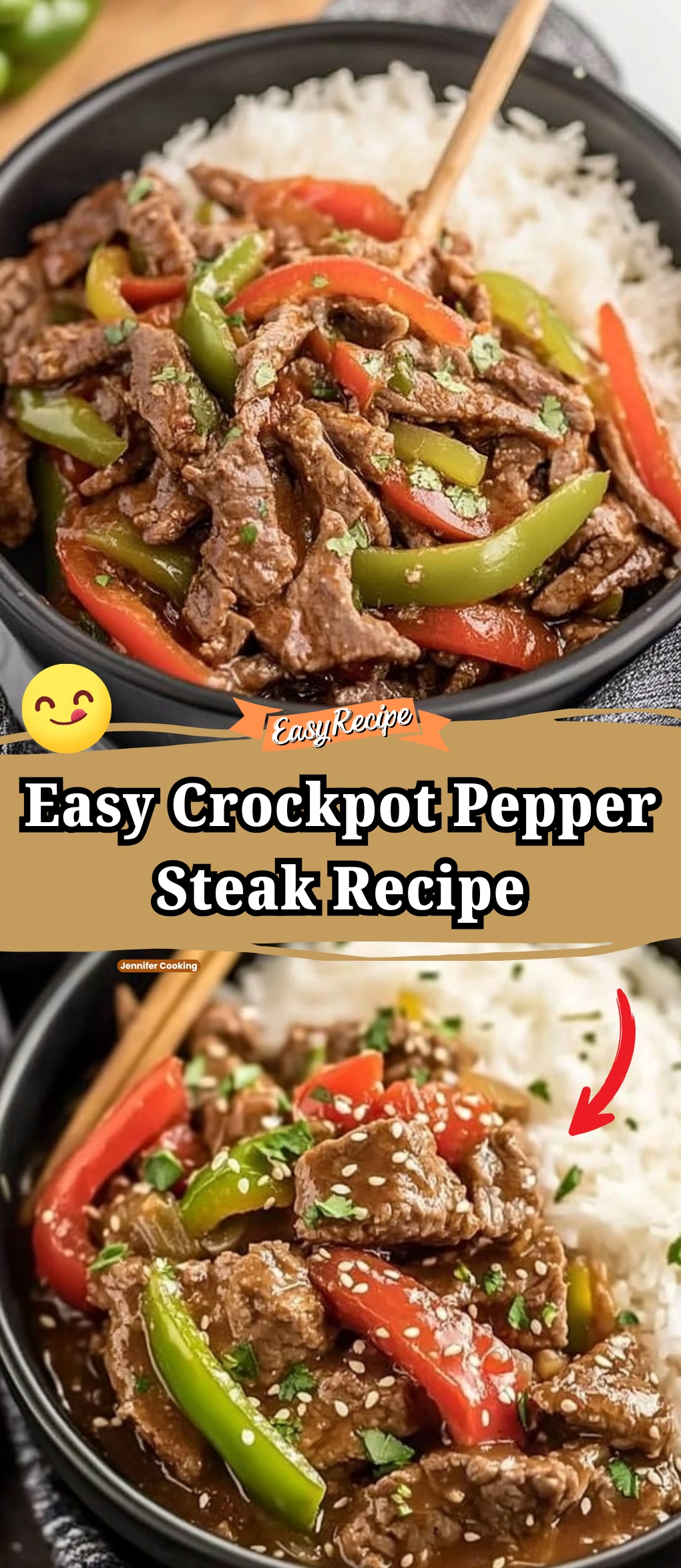 Easy Crockpot Pepper Steak Recipe