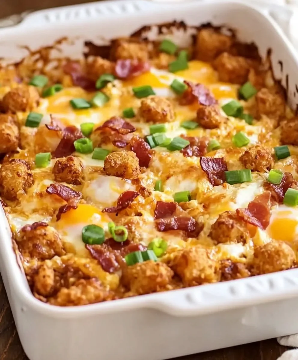 Bacon & Eggs Tater Tot Casserole