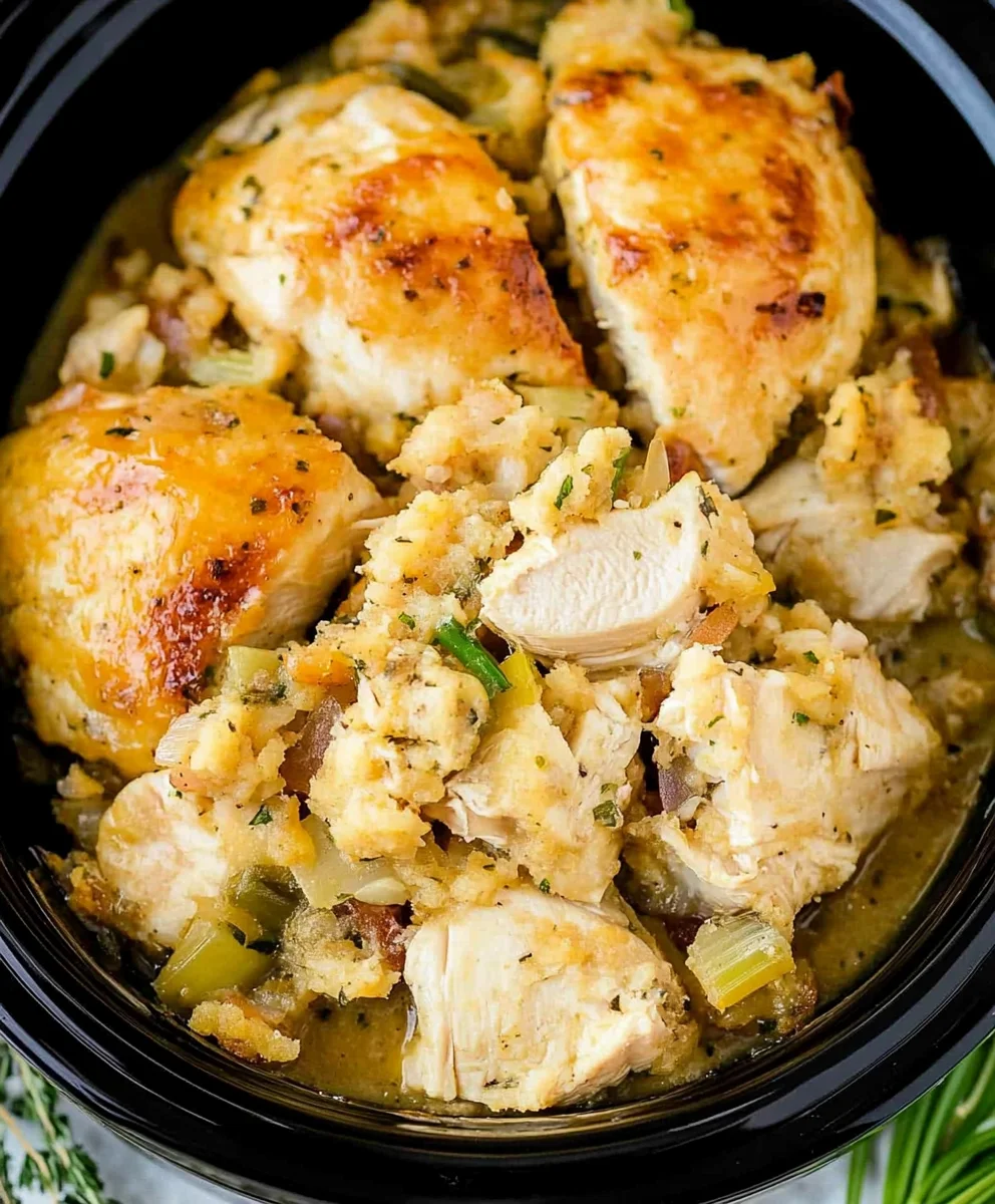 Crock Pot Chicken and Stuffing (Also Instant Pot Friendly!)