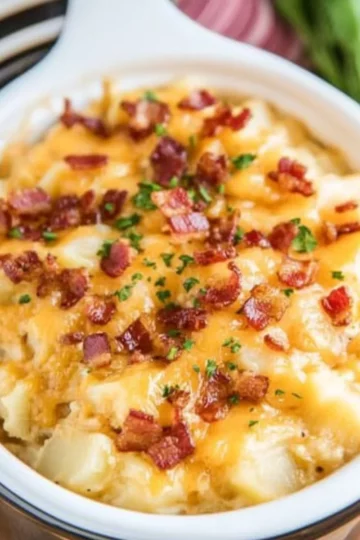 Slow Cooker Cheesy Bacon Potatoes