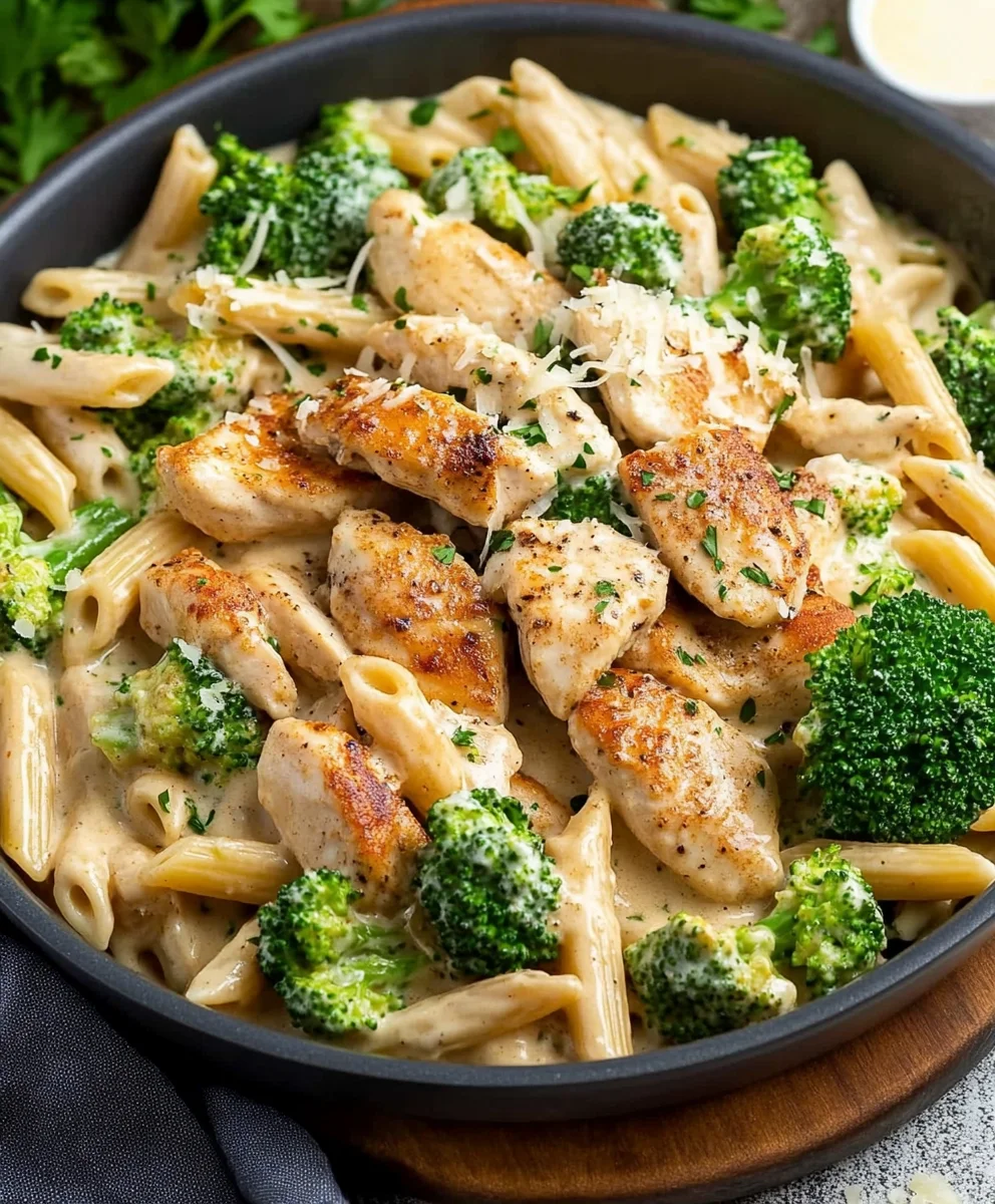 One Pot Cajun Chicken and Broccoli Alfredo