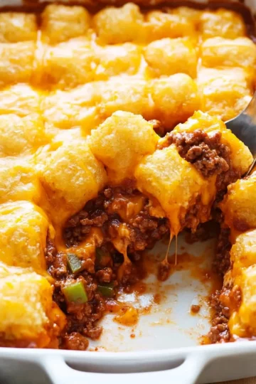 Sloppy Joe Tater Tot Casserole