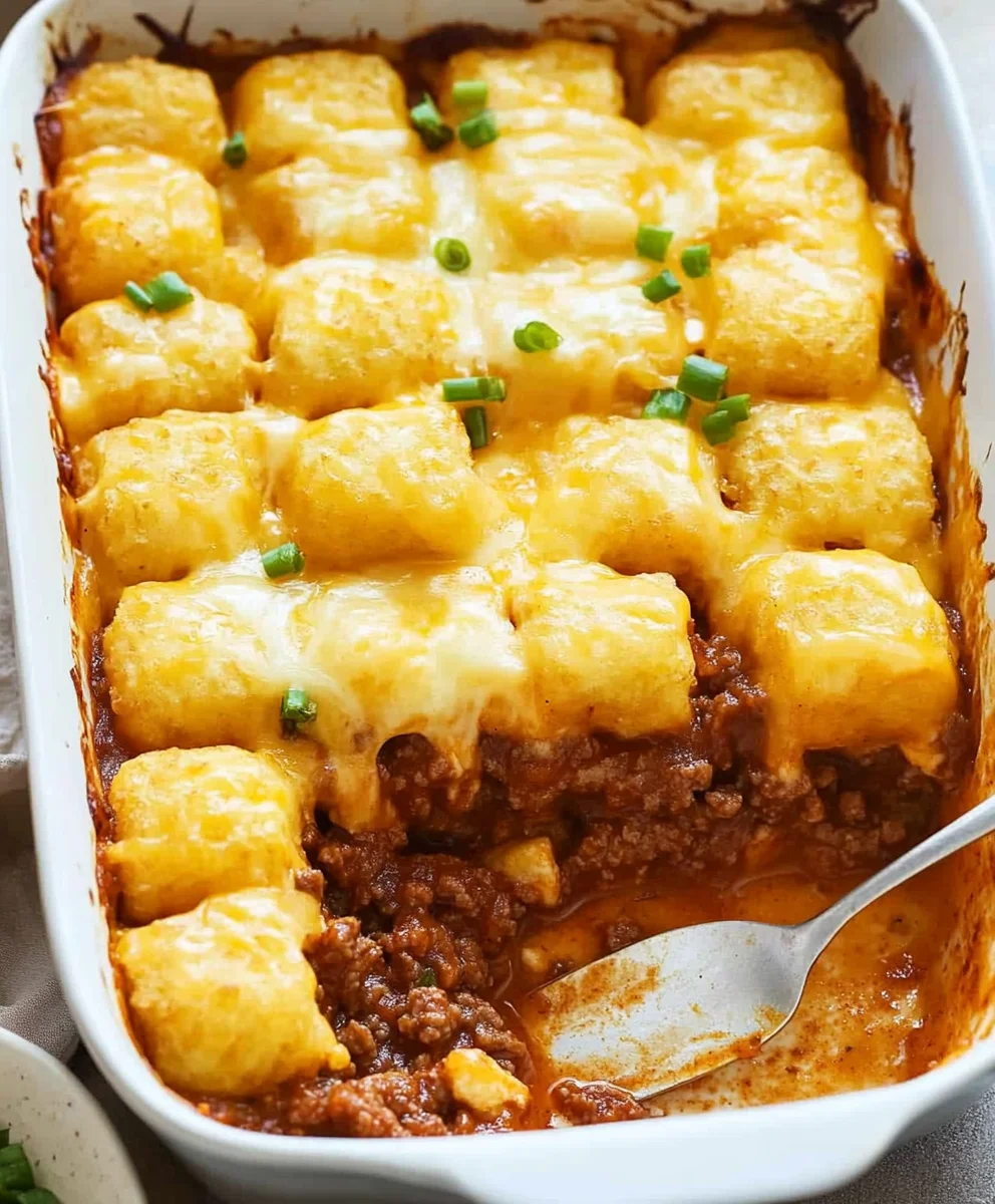 Sloppy Joe Tater Tot Casserole