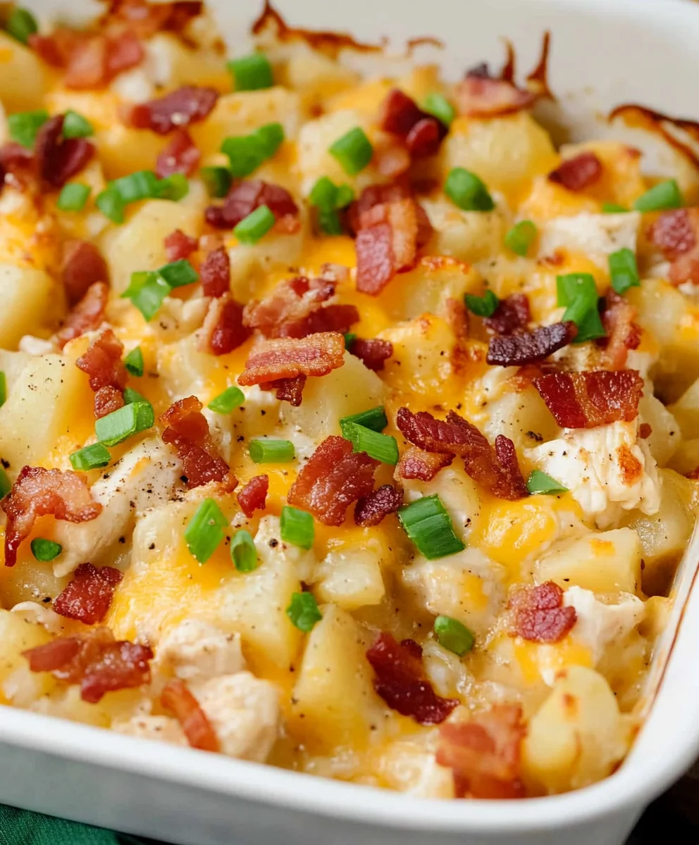 Chicken Bacon Ranch Potato Casserole