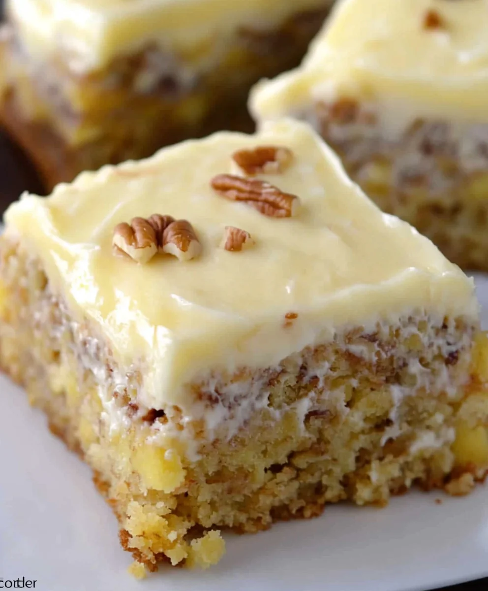Pineapple Cake with Pecan and Cream Cheese Frosting