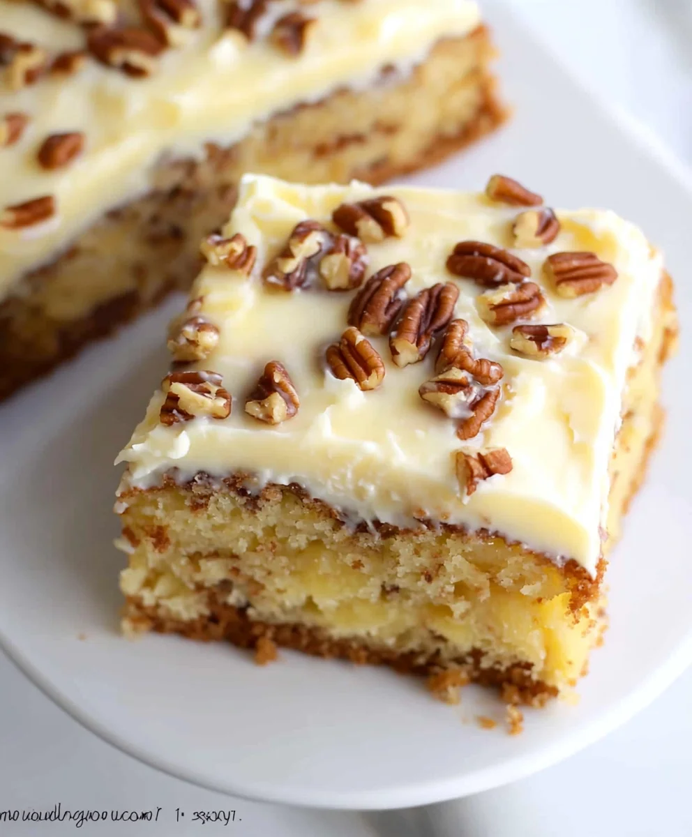 Pineapple Cake with Pecan and Cream Cheese Frosting