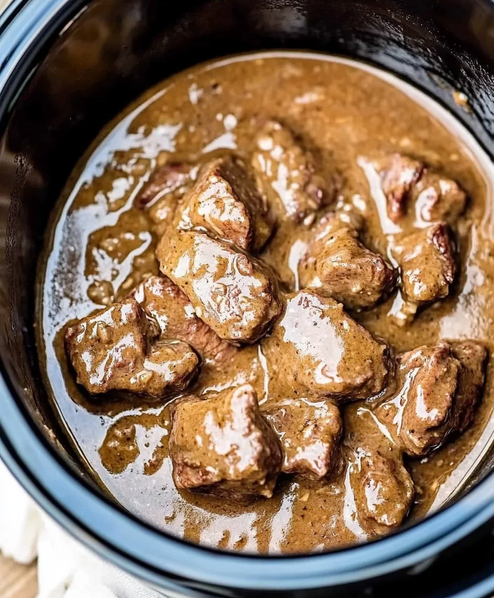 Slow Cooker Beef Tips with Gravy