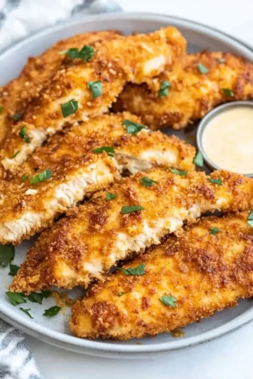 Crispy Parmesan Air Fryer Chicken Tenders