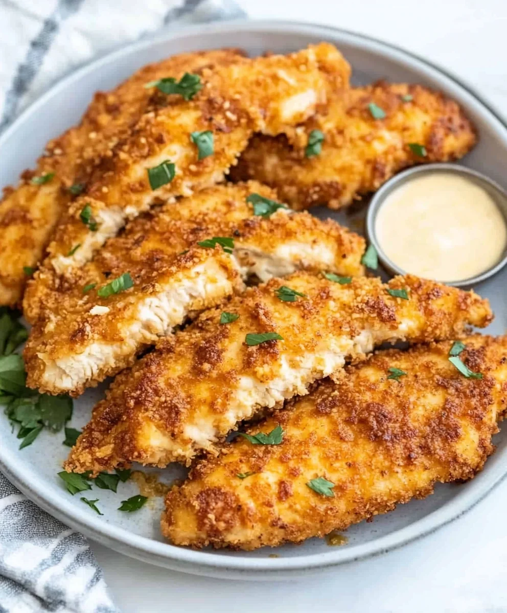 Crispy Parmesan Air Fryer Chicken Tenders