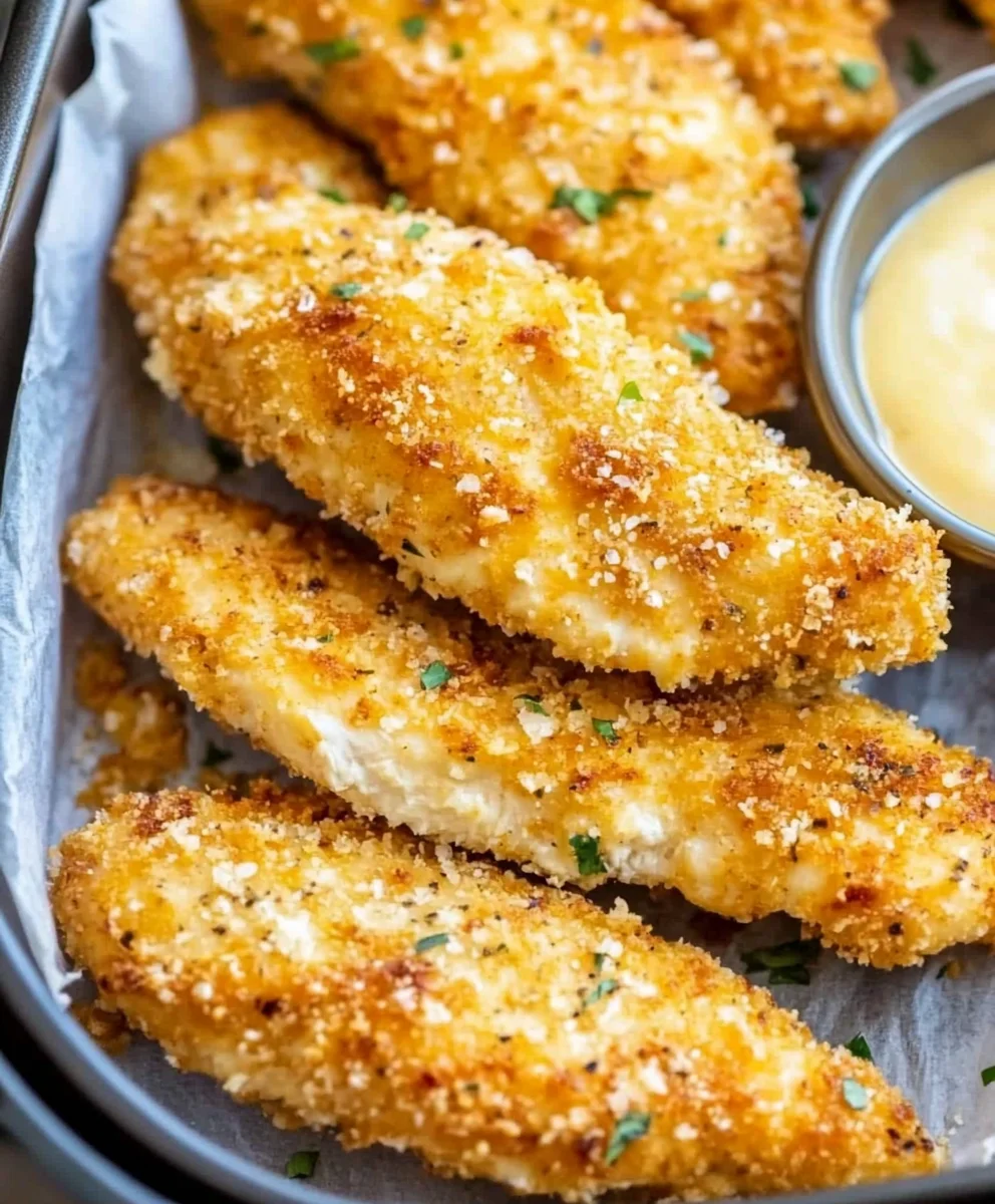 Crispy Parmesan Air Fryer Chicken Tenders