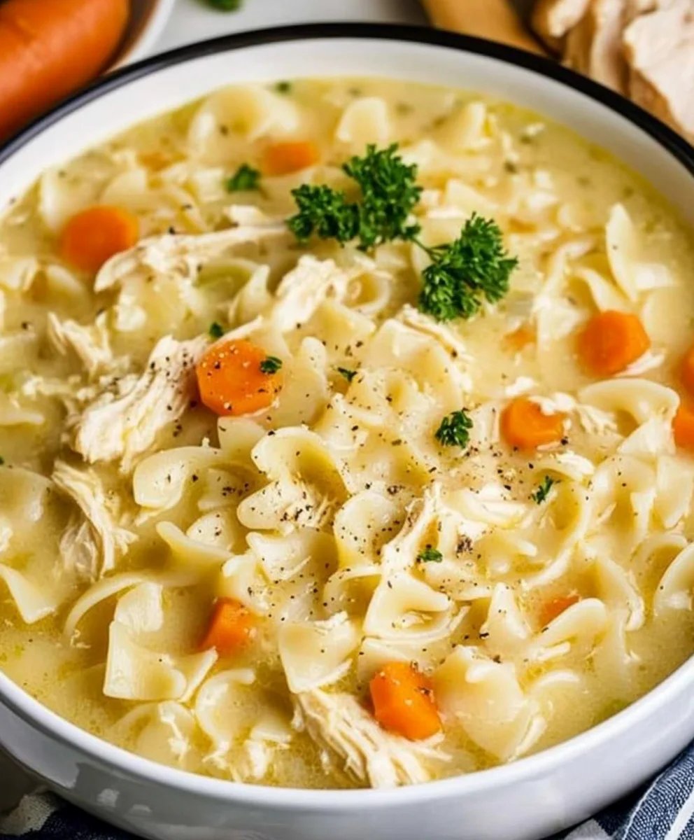 Crockpot Creamy Chicken Noodle Soup