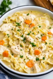 Crockpot Creamy Chicken Noodle Soup