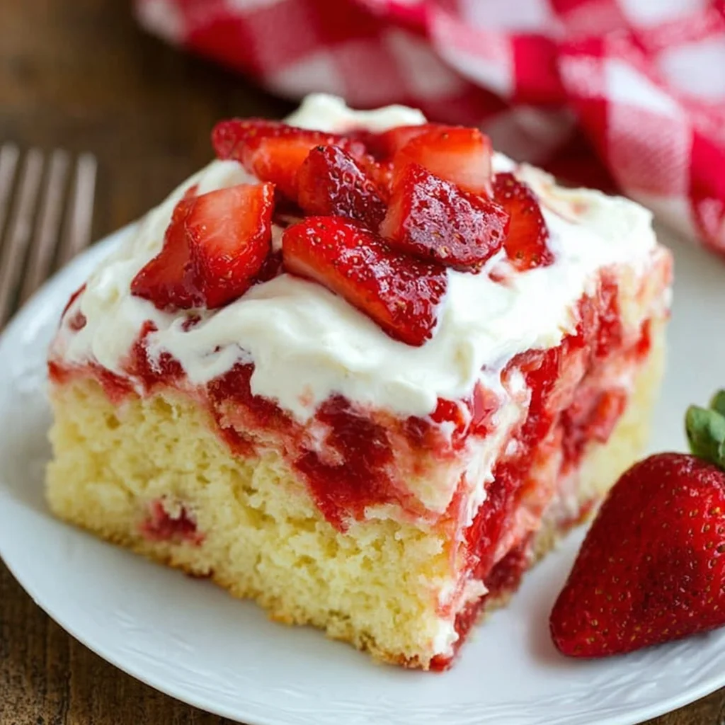 Strawberry Shortcake Poke Cake