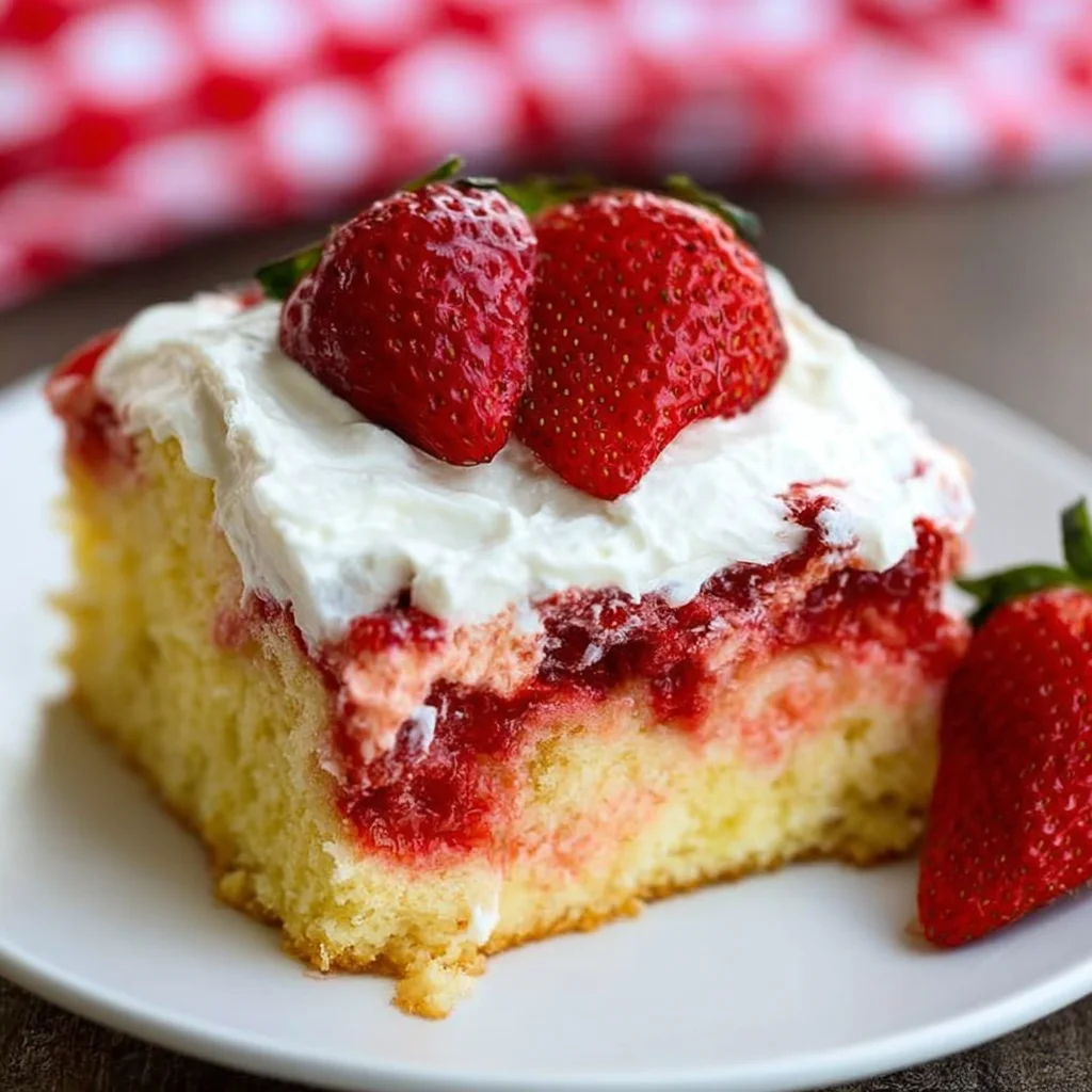 Strawberry Shortcake Poke Cake