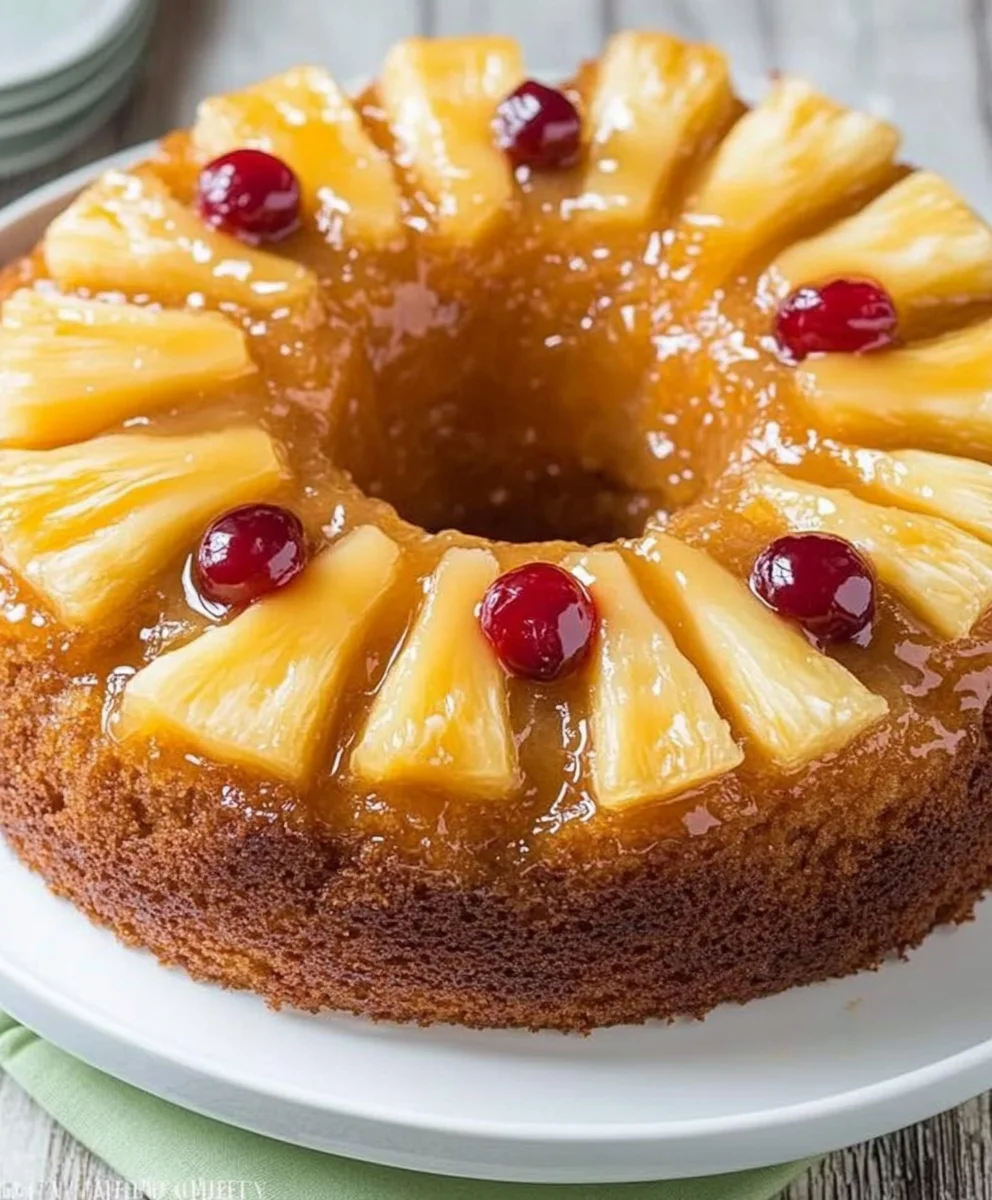 Pineapple Upside Down Bundt Cake